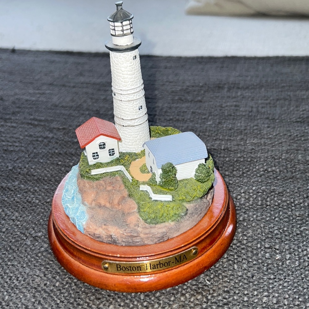 Boston Harbour, MA Lighthouse Candle Topper